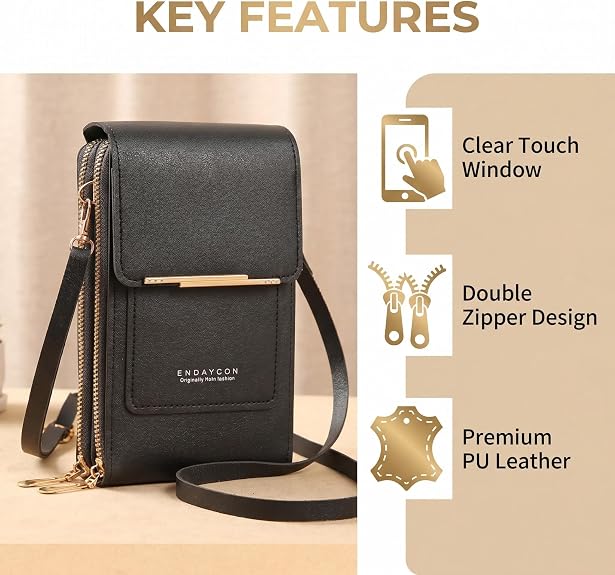 Small Crossbody CellPhone Bag for Women,Mini Shoulder Purse with Credit Card Slots