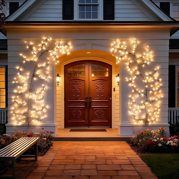 LED Flexible Tree Branch Lights for Wall, 5.25 FT 72 LEDs Cherry Blossom Lights