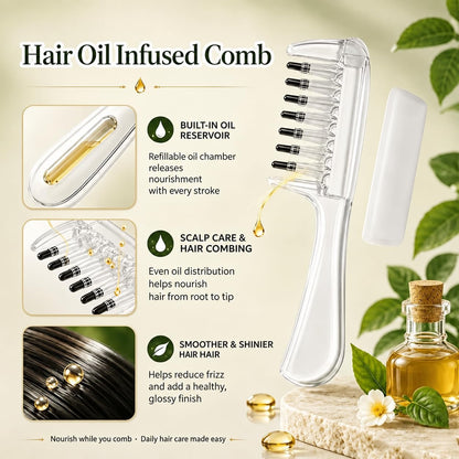 Wide Tooth Comb with Oil Applicator Hair Care,Scalp Applicator Tool