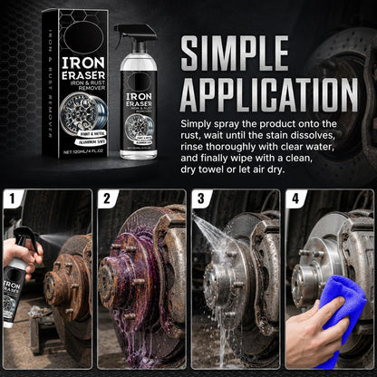 120ml Fast Iron and Rust Remover Spray for Cars, Wheels, Paint and Metal