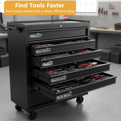 Magnetic Tool Box Labels 15 Pack, Reusable Magnetic Toolbox Labels