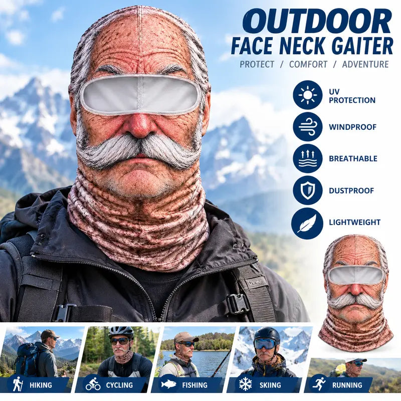Funny Disguise Mask of an Old Person for Winter