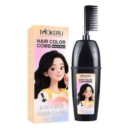 3-In-1 Herbal Hair Coloring Comb I Easy Hair Coloring At Home with Built-In Brush