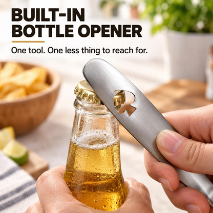 2Pcs 5-in-1 Multifunction Stainless Steel Cooking Spoon for Kitchen Utensil