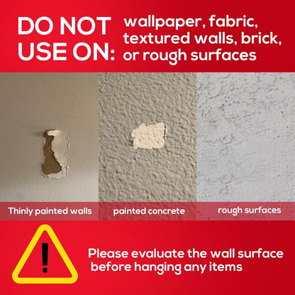 Heavy Duty No-Drill Screw Stickers, Adhesive Hooks Without Nails