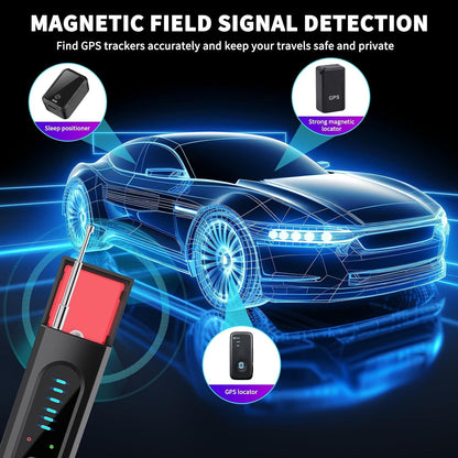 Upgraded Hidden Camera & Bug Detector,6-Level Sensitivity GPS Signal Scanner