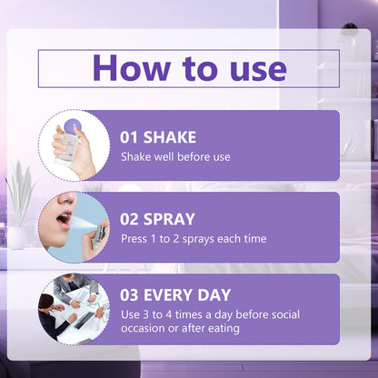 Probiotic Oral Spray for Long-Lasting Freshness, Alcohol-Free Travel-Sized Breath Spray