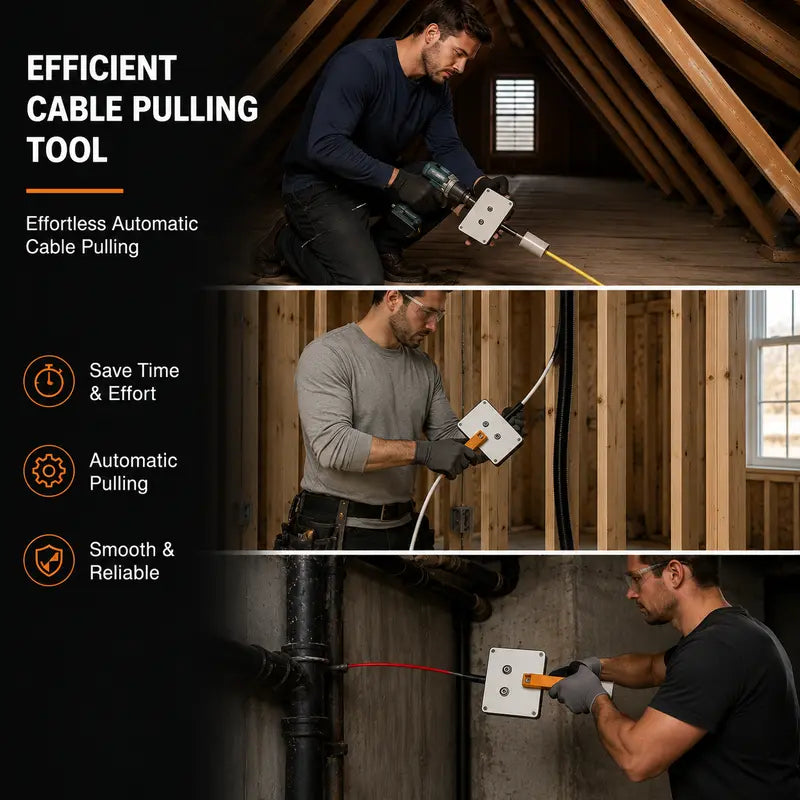 Efficient Cable Pulling Tool for Drill – Heavy-Duty Wire Puller for Conduit