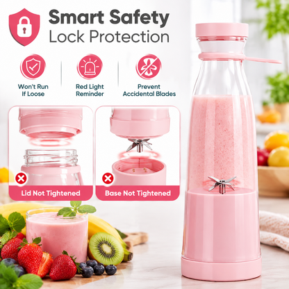 Portable Electric Juicer Bottle ,Wireless Rechargeable Trave lBlender Milkshakes Juicer