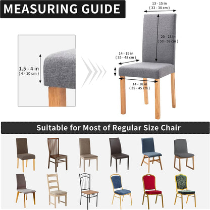 100% Waterproof Dining Room Chair Cover,Stretch Jacquard Parson Chair Slipcover