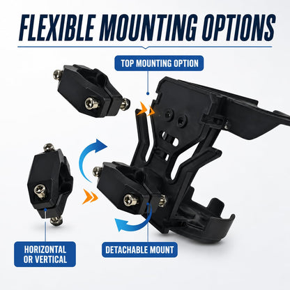 Motorcycle Cup Holder Handlebar Ergonomic Foldable 360 Degree Rotating