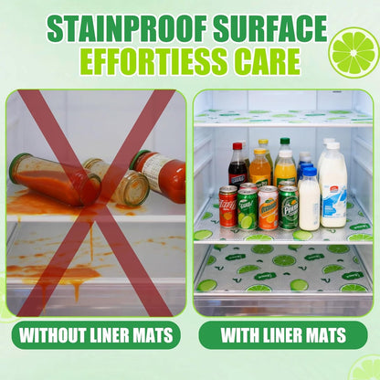4Pcs EVA Fridge Liners Refrigerator Shelf Mats-Moisture-resistant,Non-slip, Washable, and Reusable