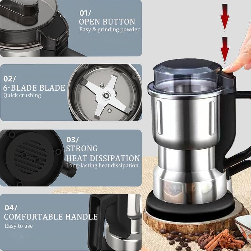 Electric Grain Grinder Multifunctional Stainless Steel Flour Mill Grinder