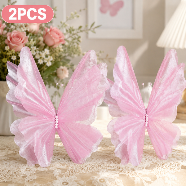 2PCS Large Gradient Butterfly Decorations