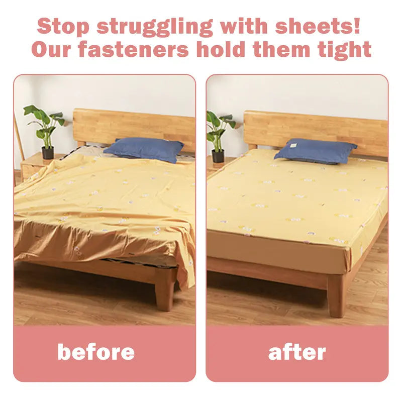 24 Pcs Two-Speed Adjustment Sheet Grippers -Anti-Slip Clips for Beds Prevent Sliding Falling Out