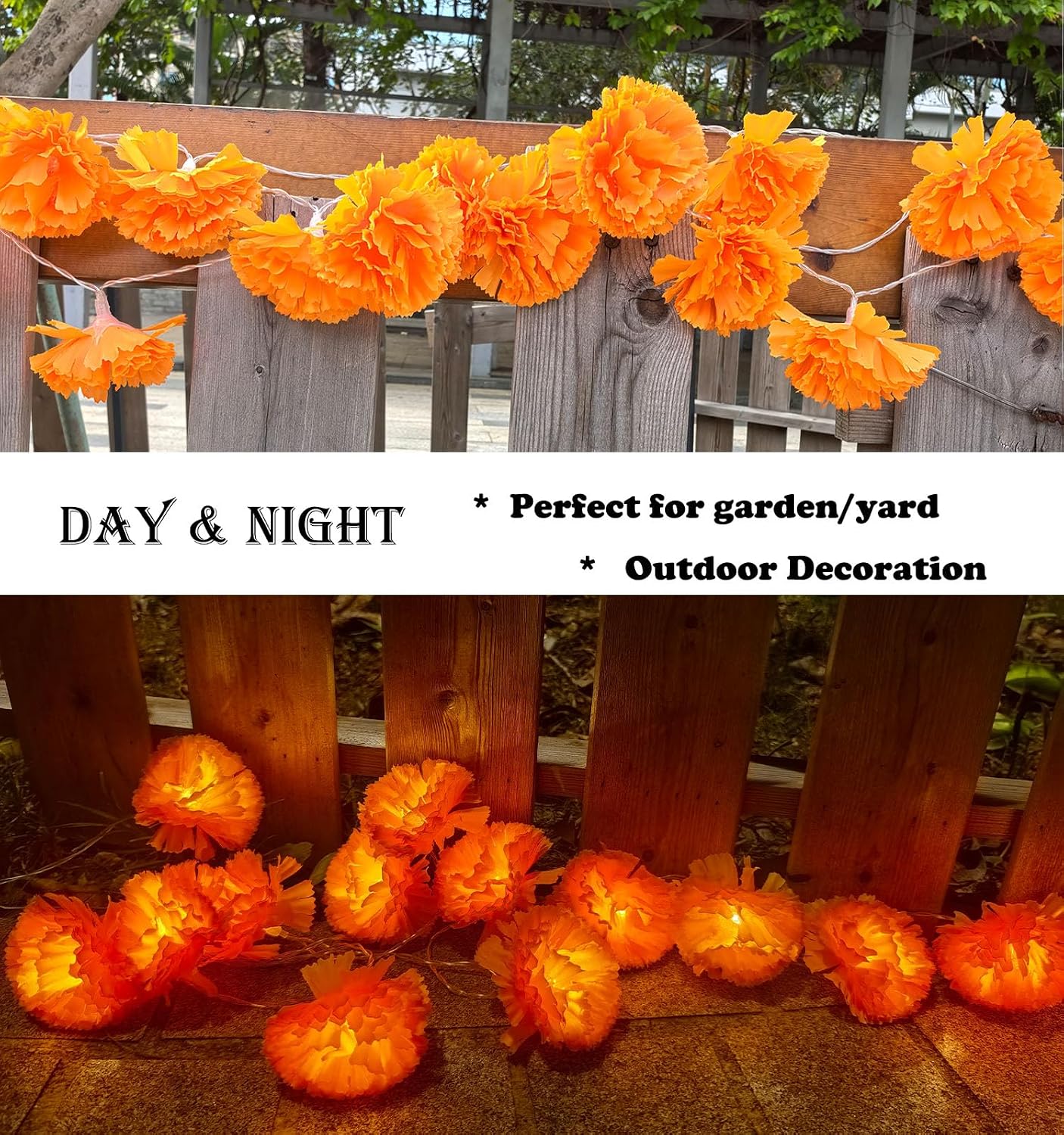 The Dead Decorations Marigold Garland Lights String for Day 10ft 20 Led