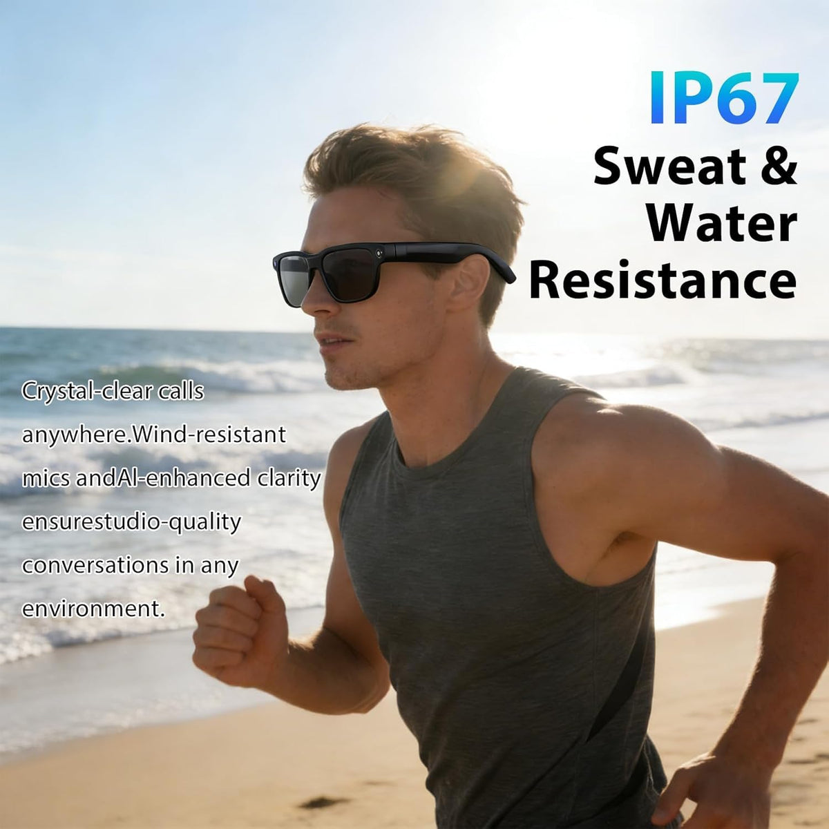 AI Smart Glasses Recording with Camera,  Real-Time Translation, Voice Assistant Light-Sensitive Lenses