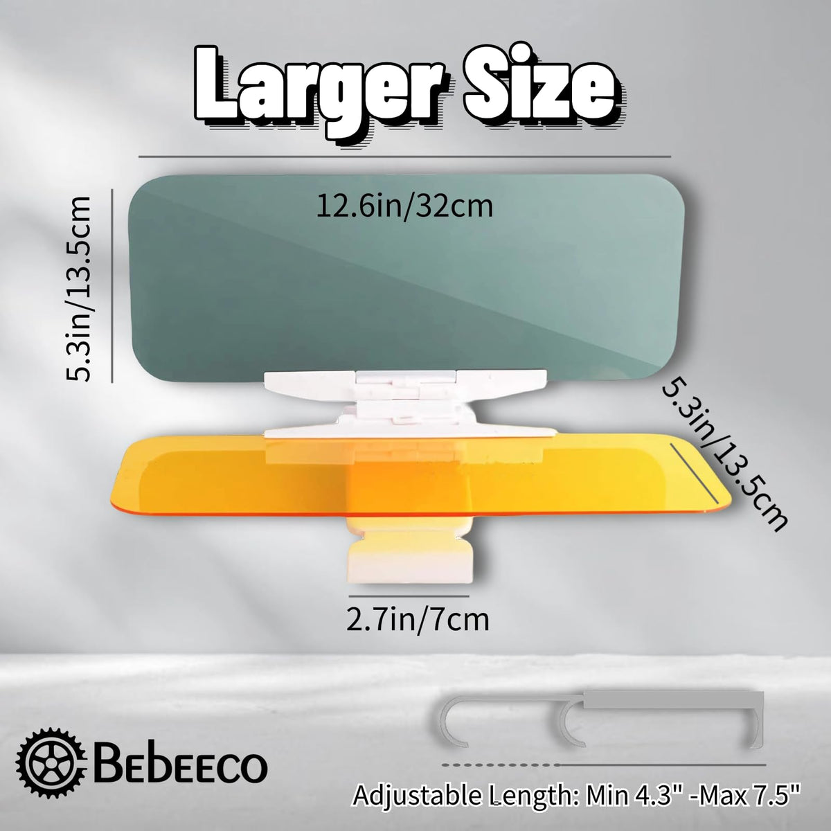 2 in 1 Universal Day and Night Anti-Glare Visor, Automobile Sun Anti-UV Block Sun Visors
