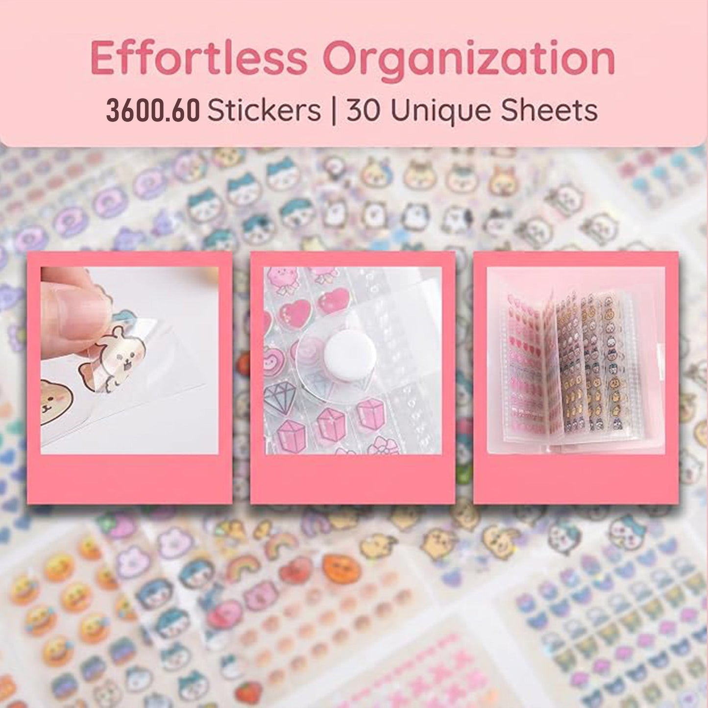 3500pcs Mini Cute Sticker Set with Storage Book