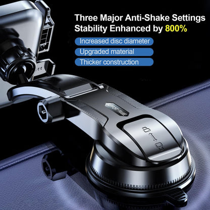 Strong Suction Universal Car Phone Mount, Supports 360-Degree Rotation