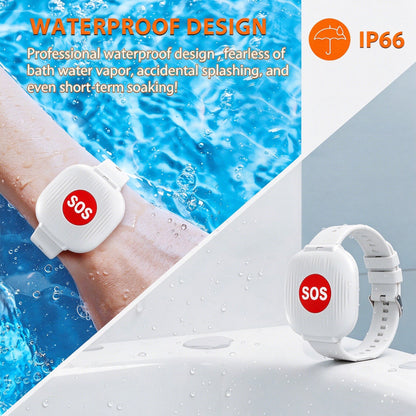 SOS Emergency Call Bracelet Life Alert for Seniors, No Monthly Fee,WiFi Caregiver Call Button