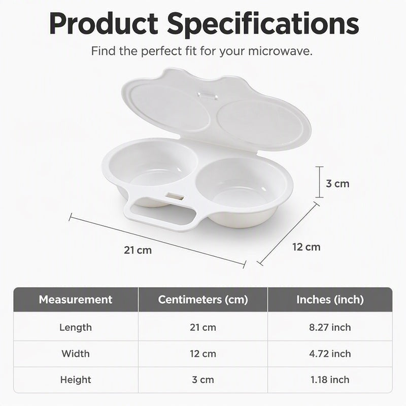 2Pcs Microwave Egg Cooker