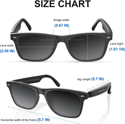 Smart Music Glasses,Polarized UV Protection,Anti Blue Light Lens