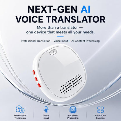 Portable Al Smart Wearable Translator, 139 Languages Real-Time Voice Translation