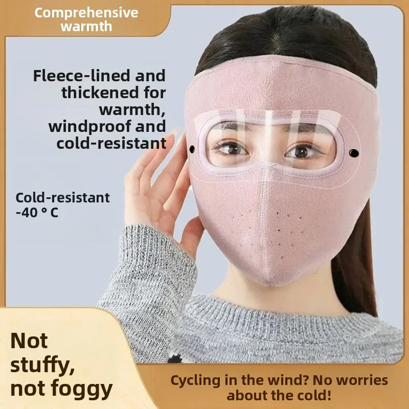 Unisex Winter Face Mask with Removable Goggles