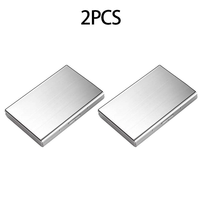 RFID Blocking Metal Card Wallet, Slim Stainless Steel Design with 6 Card Slots
