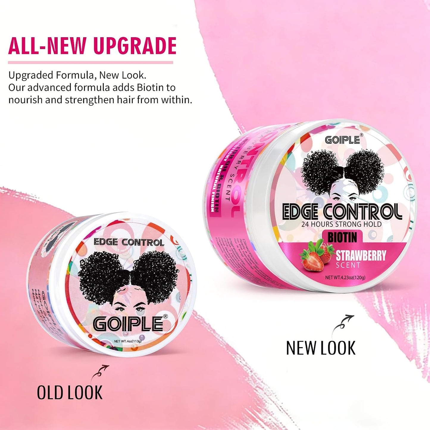 Edge Control Wax Strong Hold Non-greasy, Edge Wax Styling Gel for Black Women Hair No Flaking,