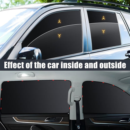 Car Sunshade and Privacy Curtain, Full Blackout Car Window Shades