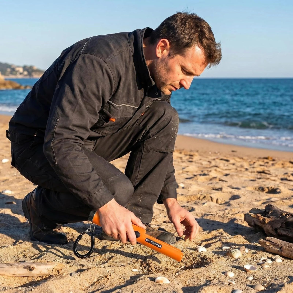 Handheld Metal Detector Pinpointer 360° Sensitivity Finder with LED Light, Audio & Vibration Alerts