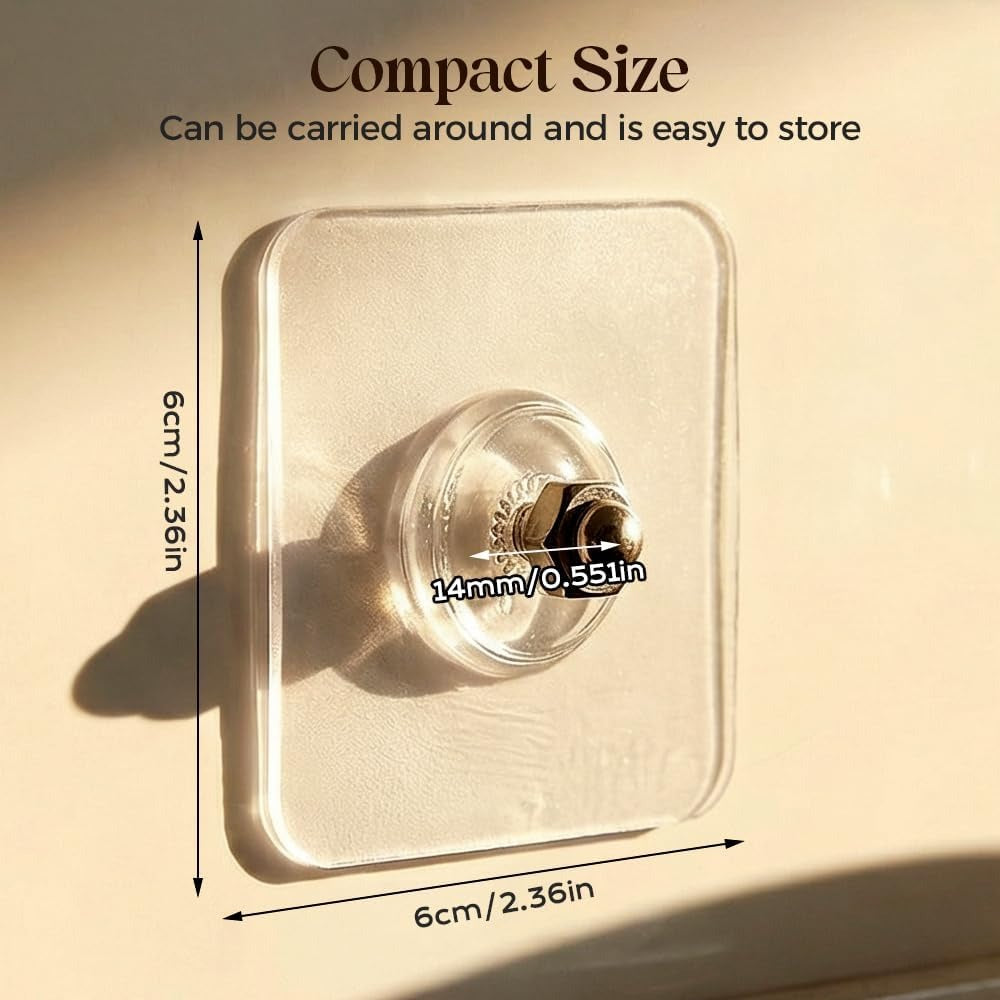 Heavy Duty No-Drill Screw Stickers, Adhesive Hooks Without Nails