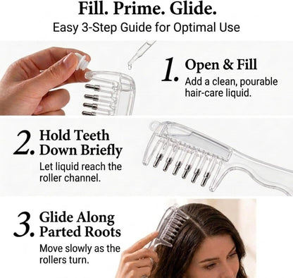 Wide Tooth Comb with Oil Applicator Hair Care,Scalp Applicator Tool
