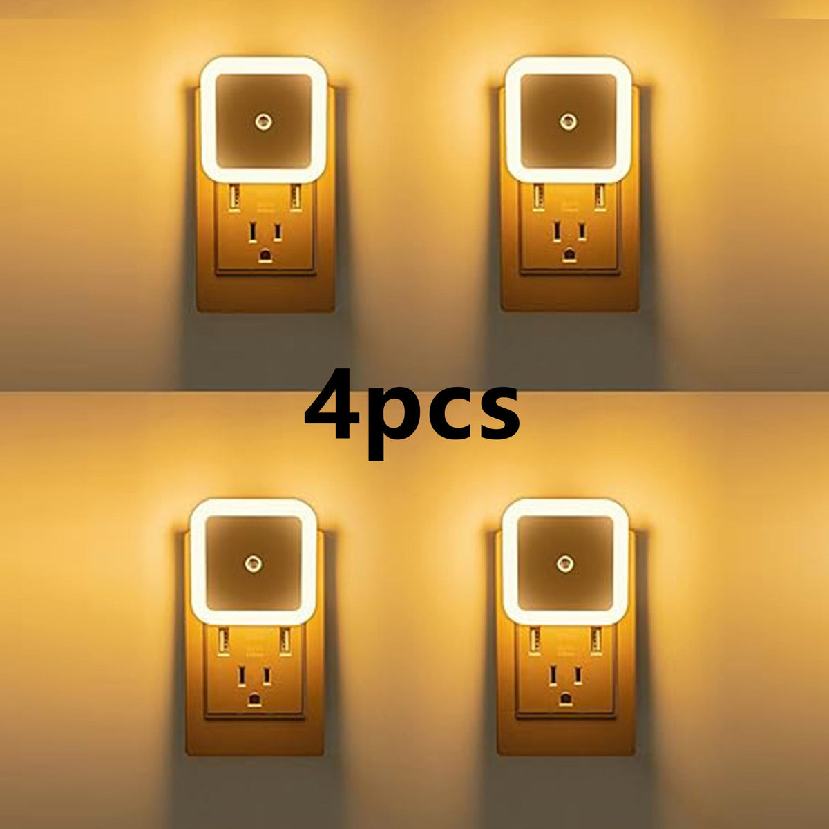 4/8Pcs Sensor-activated Plug-in LED Night Lights, Smart Dusk to Dawn