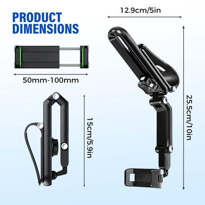 Sun Visor Phone Holder,Universal 360 Degree Rotating Retractable Phone Mount