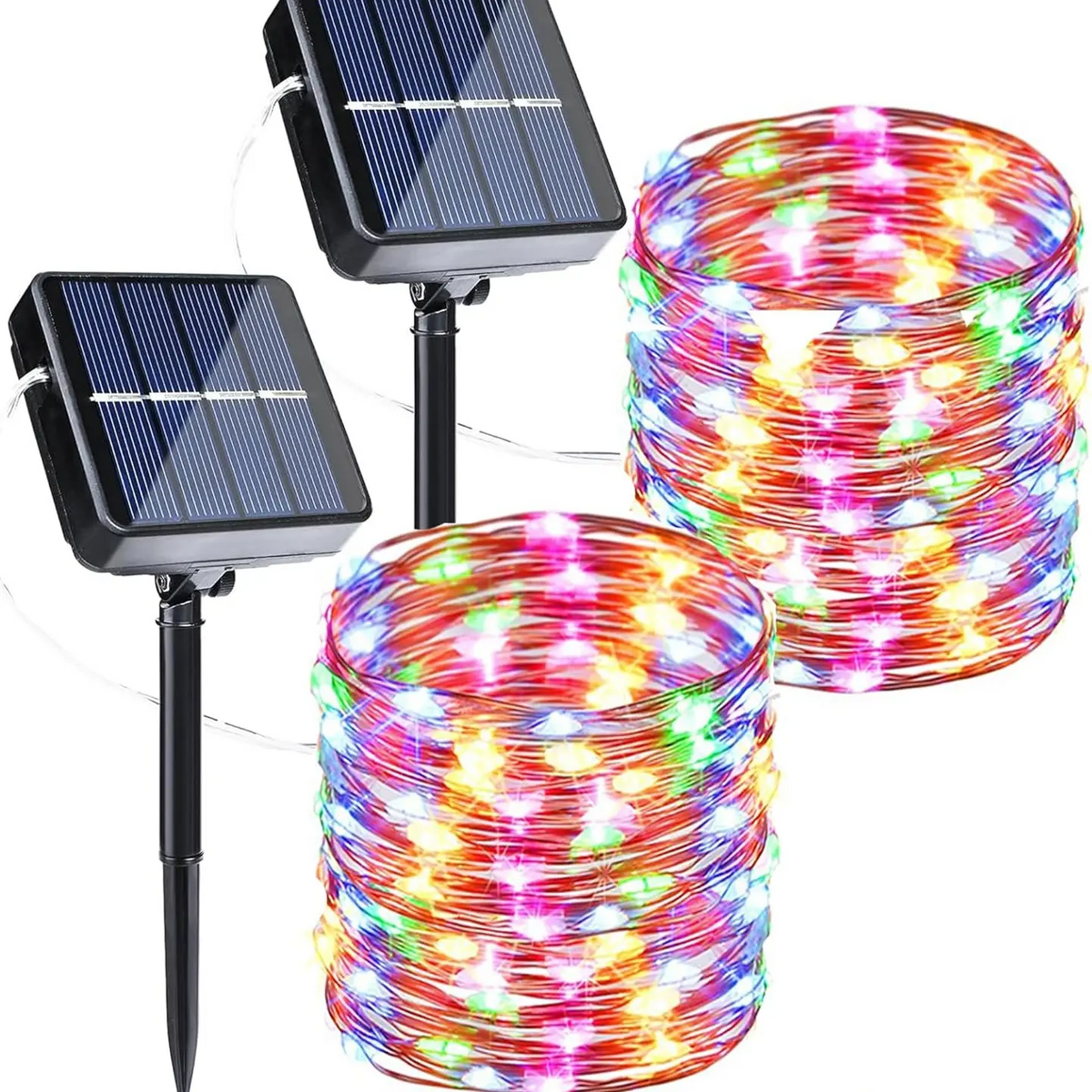 Solar Outdoor LED Waterproof String Sights 2 Packs