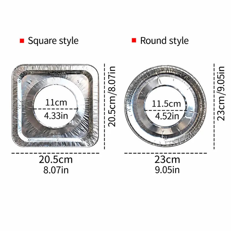 10PCS Disposable Stove Burner Protector, Aluminum Foil Stove Burner Protector