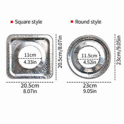 10PCS Disposable Stove Burner Protector, Aluminum Foil Stove Burner Protector