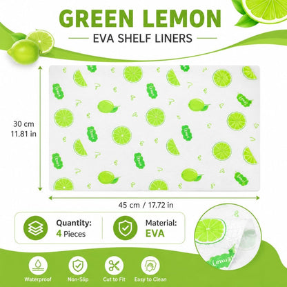 4Pcs EVA Fridge Liners Refrigerator Shelf Mats-Moisture-resistant,Non-slip, Washable, and Reusable