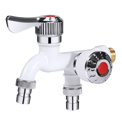 2-in-1 Outdoor Garden Water Faucet,1 Inlet 2 Outlet  Water Hose Outlet Hose Valve