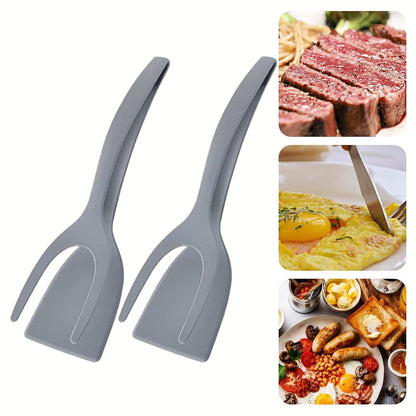 2-in-1 Grip-and-Flip Spatula Tongs (2-Piece Set)