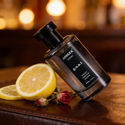 Luxury Long-Lasting G.O.A.T Perfume for Men, 80ml/2.82 Fl Oz Woody Fragrance with Lemon Ginger Rose Cedar