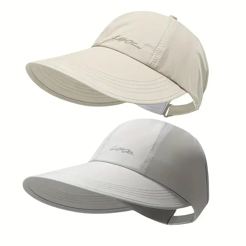 2-Pack UPF Sun Protection Baseball Hat - Lightweight, Adjustable Velcro Closure, Wide Brim Outdoor Sports Hat