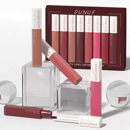 8pcs High-Value Matte Lip Gloss Set