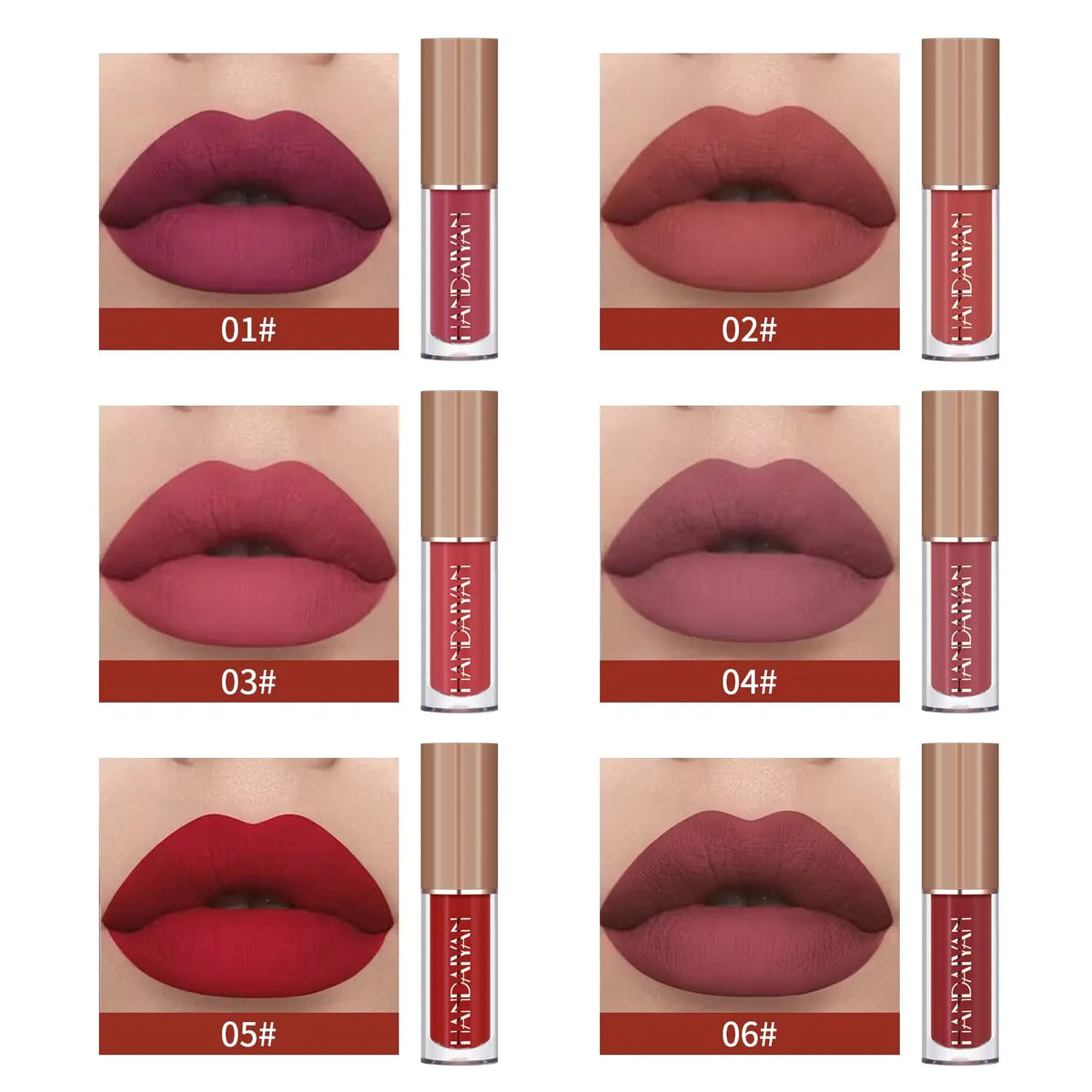12-Color Book-Style Lip Glaze Set – Liquid Lipstick with Glossy & Pearlescent Finish