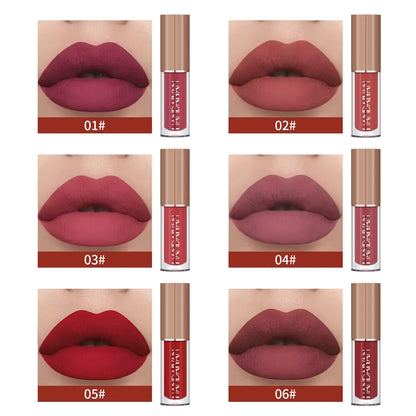 12-Color Book-Style Lip Glaze Set – Liquid Lipstick with Glossy & Pearlescent Finish