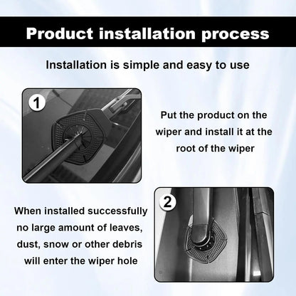 4PCS Car Wiper Arm Hole Protector, Silicone Windshield Wiper Dust Cover