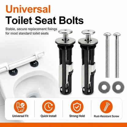 Universal Toilet Seat Bolt Kit Screws Quick Release Easy to Install